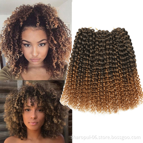 Marley bob Kinky Curl 3 pieces/pack 8 Inch Afro curly Twist Hair Synthetic Crochet Braiding Hair Extension